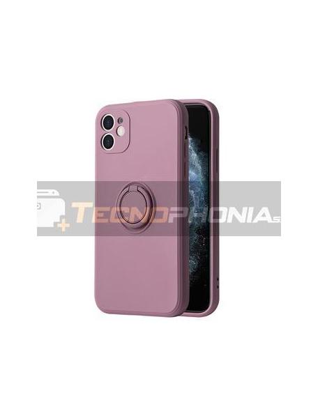 Funda Vennus Silicone Ring Samsung Galaxy A52 A525 - A526 púrpura