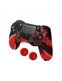 Funda de silicona Blackfire para Mando PS4 rojo