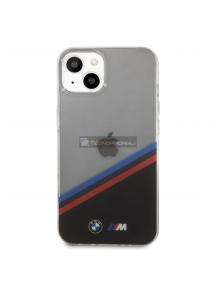 Funda TPU + PC BMW M BMHCP13MMHLPK Tricolor Stripes iPhone 13 transparente