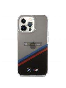 Funda TPU + PC BMW M BMHCP13LMHLPK Tricolor Stripes iPhone 13 Pro transparente