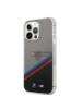 Funda TPU + PC BMW M BMHCP13LMHLPK Tricolor Stripes iPhone 13 Pro transparente