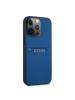 Funda TPU Guess Saffiano GUHCP13LPSASBBL iPhone 13 Pro azul