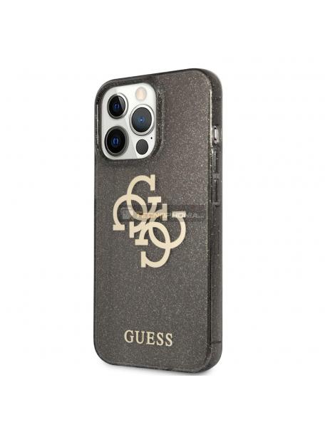 Funda TPU Guess Glitter GUHCP13LPCUGL4GBK iPhone 13 Pro negra