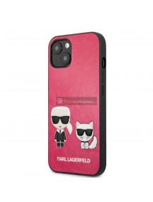 Funda TPU Karl Lagerfeld KLHCP13MPCUSKCP Choupette PU Leather iPhone 13 rosa fucsia