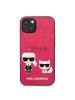 Funda TPU Karl Lagerfeld KLHCP13MPCUSKCP Choupette PU Leather iPhone 13 rosa fucsia