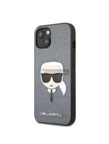 Funda TPU Karl Lagerfeld KLHCP13MSAKHSL PU Saffiano Karl Head iPhone 13 gris