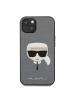 Funda TPU Karl Lagerfeld KLHCP13MSAKHSL PU Saffiano Karl Head iPhone 13 gris