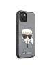 Funda TPU Karl Lagerfeld KLHCP13MSAKHSL PU Saffiano Karl Head iPhone 13 gris