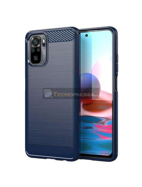 Funda TPU Carbon Xiaomi Redmi Note 10 - 10s azul