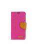 Funda libro Goospery Canvas Samsung Galaxy A03s A037 rosa - camel