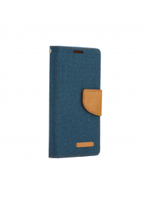 Funda libro TPU Canvas Xiaomi Redmi Note 10 - 10s azul marino