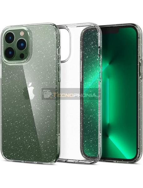 Funda Spigen Liquid Crystal Glitter iPhone 13 Pro Max transparente