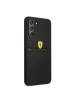 Funda TPU Ferrari Liquid Silicone Metal Logo Samsung Galaxy S21 5G FE G990 negra