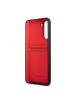 Funda TPU Ferrari Liquid Silicone Metal Logo Samsung Galaxy S21 5G FE G990 negra