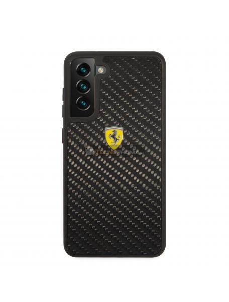 Funda TPU Ferrari Real Carbon Samsung Galaxy S21 5G FE G990 negra