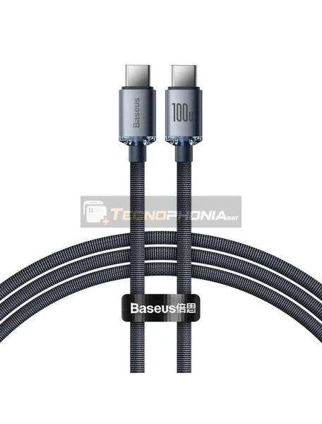 Cable Baseus Crystal Shine CAJY000601 Type C a Type C 100W 1.2m negro