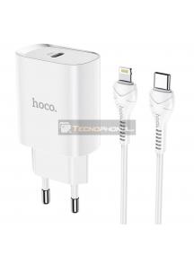 Cargador rápido HOCO PD20W + Cable Type ç a Lightning iPhone 1m