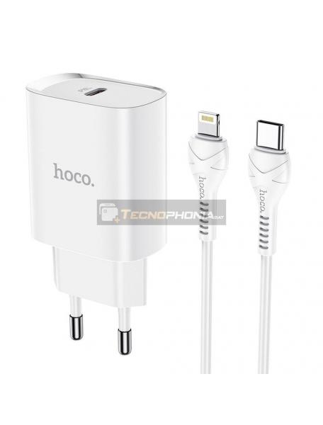 Cargador rápido HOCO PD20W + Cable Type C a Lightning iPhone 1m