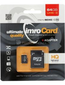 Tarjeta de memoria micro SD Imro 64GB UHS-3 clase 10
