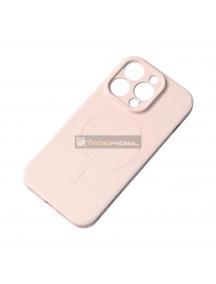 Funda TPU MagSafe iPhone 15 Pro Max crema