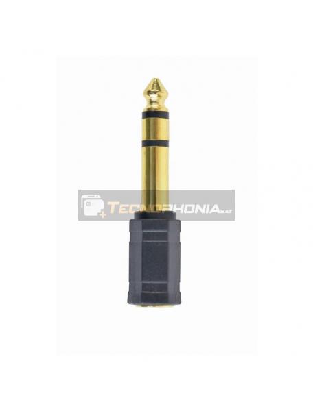 Adaptador de audio Gembird 6.35 mm macho a 3.5 mm mini jack hembra