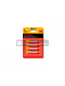 Pila Kodak Super Heavy Duty Zinc LR06 AA 4 Unidadess