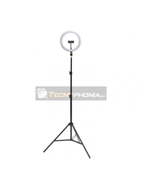 Trípode Iggual con aro de luz led 2m
