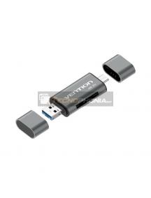 Lector de tarjetas de memoria Vention CCHH0 Usb 3.0 y Type C