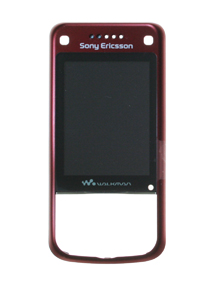 Carcasa frontal Sony Ericsson W760i rojo