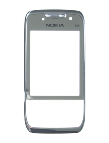 Carcasa frontal Nokia E66 plata