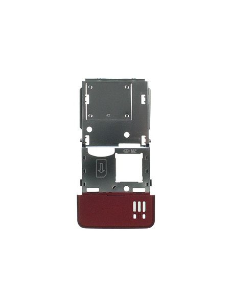 Carcasa intermedia Sony Ericsson C902 roja