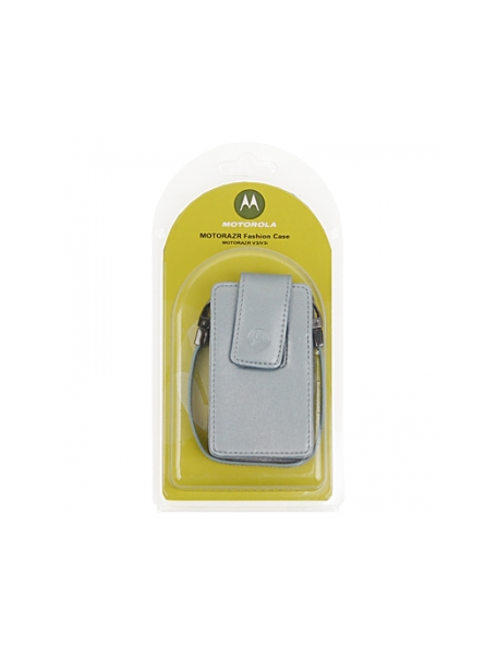 Funda de piel Motorola V3 - V3i plata