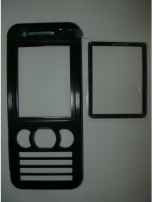 Carcasa frontal Sony Ericsson W890 negra compatible