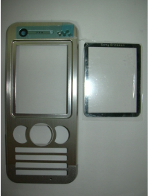 Carcasa frontal Sony Ericsson W890 plata compatible