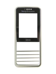 Carcasa frontal Sony Ericsson G502 plata
