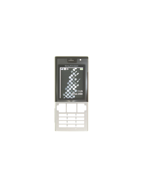 Carcasa frontal Sony Ericsson T700 plata - negra