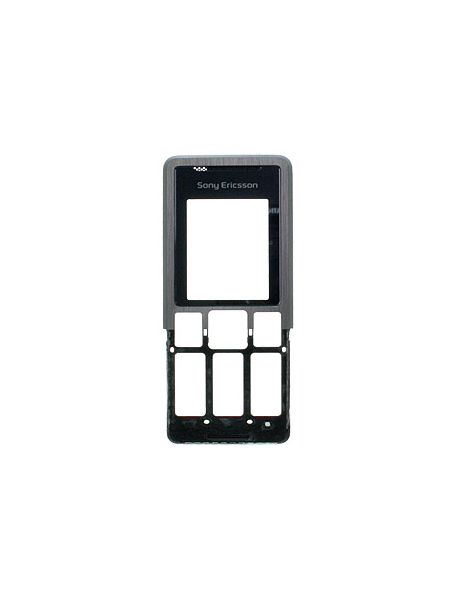 Carcasa frontal Sony Ericsson T280i plata oscuro