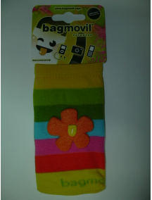 Funda - Calcetín Bagmóvil Contrast arcoiris con flor