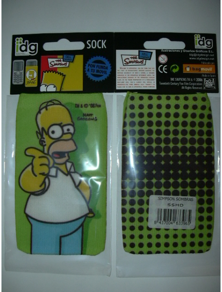 Funda - CalcetínThe Simpsons Sombra Hommer verde