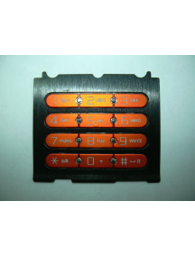 Teclado Sony Ericsson W580 numérico naranja - negro
