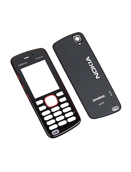 Carcasa Nokia 5220 negra - roja