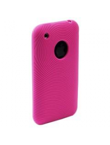 Funda de silicona Apple iPhone 3G 3GS rosa rayada