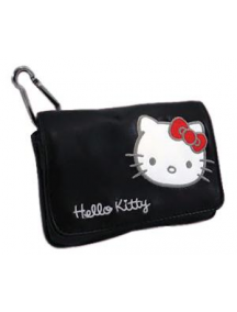 Funda de piel Hello Kitty horizontal negra