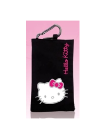 Funda de nylon Hello Kitty negra