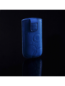 Funda cartuchera en piel Telone Deko azul para Nokia 3110