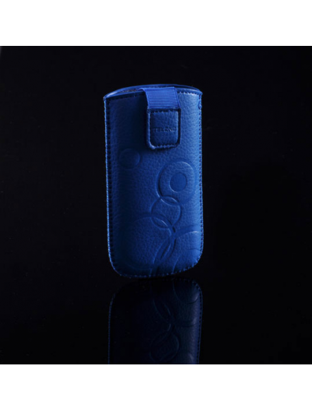 Funda cartuchera en piel Telone Deko azul para LG KC910