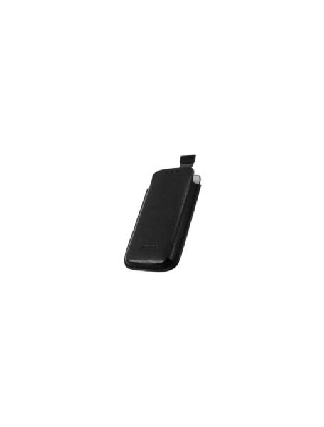 Funda de piel Samsung I8000 negra