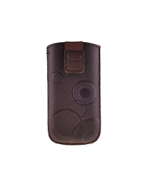 Funda cartuchera en piel Telone Deko marrón para Nokia 6300