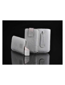 Funda cartuchera en piel Telone Deko gris para Nokia E51