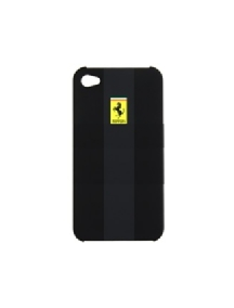 Funda Ferrari rígida negra - gris para iPhone 4